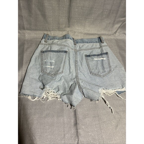 Lot Of 6 Jean Shorts Women Denim Waist spring break chic booty distressed - Picture 14 of 16
